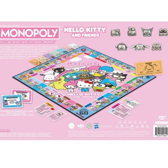 NWT HELLO Kitty Monopoly Limited Edition Board Game Factory Sealed - Picture 7 of 13